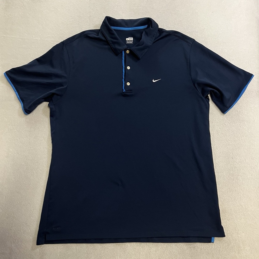 Nike Golf Dri-FIT Polo Shirt Men's Size 2XL Blue Short Sleeve